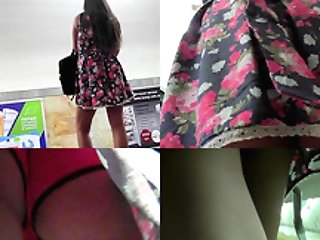 Best Upskirt Vid Of A Dark-haired With Classical Undies