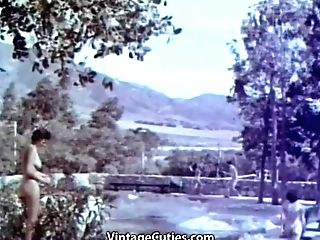 Outdoor Nudists Luving Naked Lifestyle (1950s Antique)