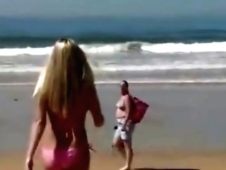 Horny Blonde Public Beach