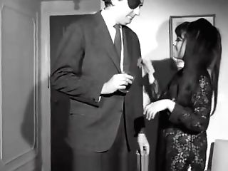 Dark-hued Gal Tempts One-eyed Old Man (1960s Antique)